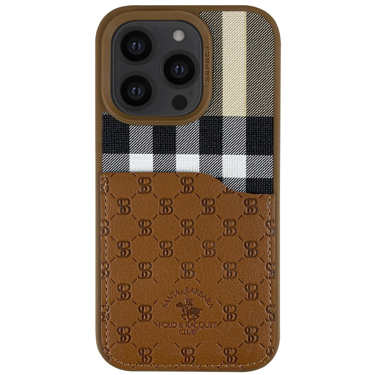 Santa Barbara Polo Racquet Club Apple iPhone 14 Pro Plaid Kartvizitli Kapak